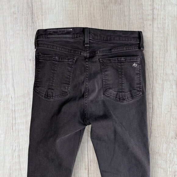 RAG & BONE Faded Black High Rise Ankle Skinny Stretch Denim Jeans 28 - Picture 8 of 8